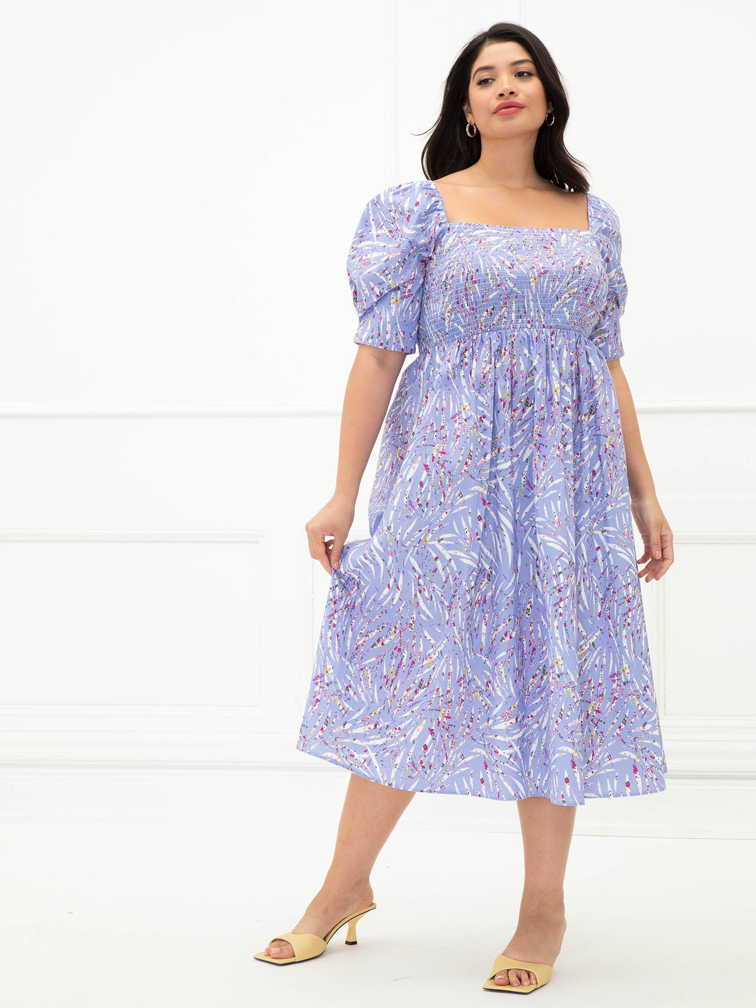 ELOQUII Elements Women's Plus Size Zebra Print Fit N' Flare Dress