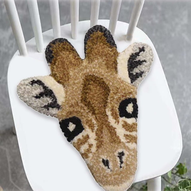 Cartoon Animal Head Shaped Thick Area Rug Playful Foot Mat for Home Living Room Decoration Stylish Kids Room Carpet