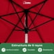 thumbnail image 2 of Sombrilla 2.7 metros Playa Jardín Jardimex  Inclinación Manivela Rojo, 2 of 7