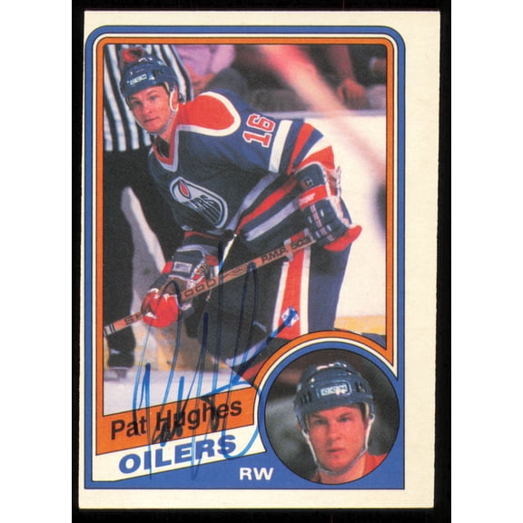 Pat Hughes Autographed 1984-85 O-Pee-Chee Card #245 Edmonton Oilers SKU #255037