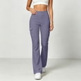 thumbnail image 4 of Women's Soft Comfortable Cargo Pants Elastic Waist Multi Pockets Athletic Activewear Hiking Utility Outdoor Fitness Purple XL(XL), 4 of 6