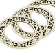 thumbnail image 5 of 100 piezas de marco de madera MDF recortadas, placas en blanco grabadas, adornos artesanales Oval, 5 of 7