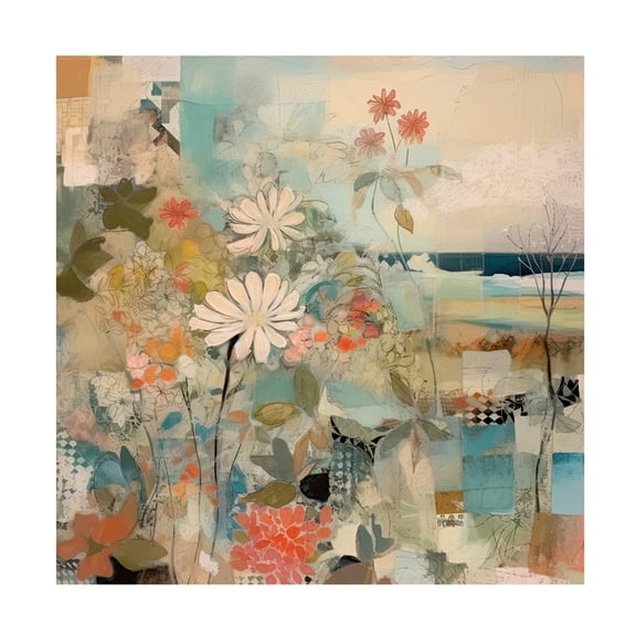 Canvas Wall Art - Sasha 'Last Time I Saw You II' Wall Art for Living Room, Bedroom, or Office Décor by Trademark Fine Art - 14 x 14 Inches