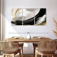 thumbnail image 3 of Elephant Stock Touch Of Gold Abstract Wall Art - Horizontal Multi Panel Canvas - Living Room Wall Decor - Abstract Multi Panel - Black And Gray Decor - 62" x 30", 3 of 8