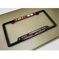thumbnail image 3 of Iraq Afghanistan Combat Veteran with Ribbons Design - Domed Custom-Made Personalized Narrow (Thin) Top 4 Hole Metal Car License Plate Frame with Free caps - Black Frame (Qty: 1), 3 of 7