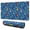 Blue Cartoon Dinosaurs-1, variant on Long Mouse Pads for Desk,Blue Dinosaur Skeletons Pattern Desk Mats on Top Of Desks, Desk Mouse Pad Extra Large with 3mm Non-Slip Base and Stitched Edge for Gaming,Office,Work,Home 31.5"x11.8"