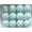 Aqua & White, variant on Queens of Christmas WL-ORN-12PK-LN-SV Silver & White Ball Ornament with Line Design; Pack of 12