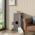 thumbnail image 3 of Costway 4-Story Cat House 39" Cat Condo with Scratching Posts & 4 Soft Plush Cushions Gray, 3 of 10