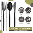thumbnail image 2 of Crown Display Plastic Forks and Spoons Disposable Cutlery Sets, Black, 120 Pieces, 2 of 5