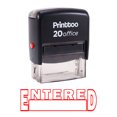 thumbnail image 1 of Printtoo Self Inking Rubber Stamp ENTERED Office Stationary Stamp-Red, 1 of 1