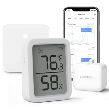 SwitchBot Smart Home Automation Starter Kit (Smart Switch, Thermometer/Hygrometer, Hub Mini, Remote), Compatible with Alexa, Google Home, HomePod, IFTTT, 2.4GHz only