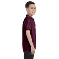 thumbnail image 2 of Hanes Cotton-Blend Kids` Jersey Polo, M, Maroon, 2 of 2