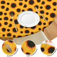 thumbnail image 4 of Yellow Black Dot Sunflower Pattern Round Fitted Tablecloth with Elastic Edge,Dining Table Cover Waterproof,Outdoor Round Tablecloth for Camping,Dining,Indoor and Outdoor, 4 of 7