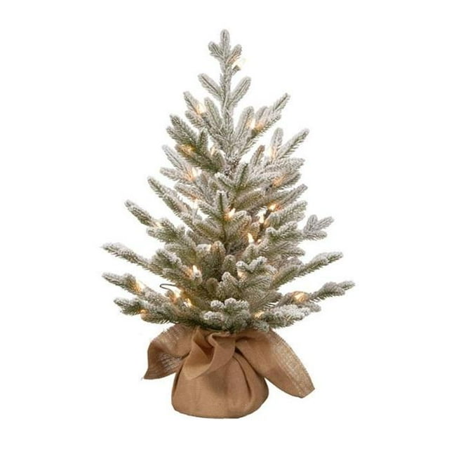 National Tree PECAF1-306-25B1 2.5 ft. Snowy Cambridge Tree With Battery Operated Lights
