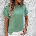 thumbnail image 7 of fatyb Summer Tops for Women Crewneck Short Sleeve Shirts Casual Loose Blouses Pullover Womens Tunic Tops, 7 of 7