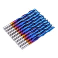 thumbnail image 2 of 10 piezas de fresa de 2 ranuras con cabezal plano en espiral y revestimiento azul de acero de tungsteno de 3,175 x 20 mm, 2 of 12