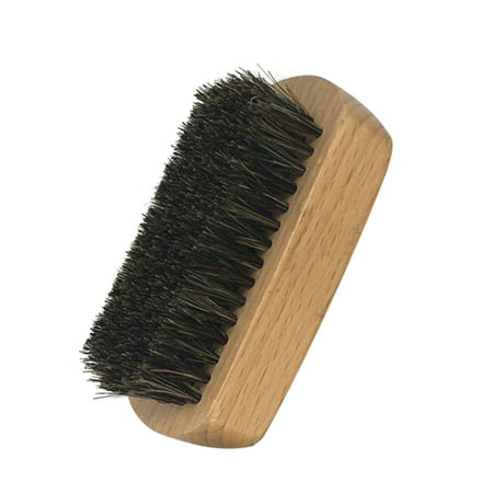 1pc Men's Boar Bristle Beard Brush Mustache Shaving Brush Facial Hair Brush Bamboo Round Male Shaving