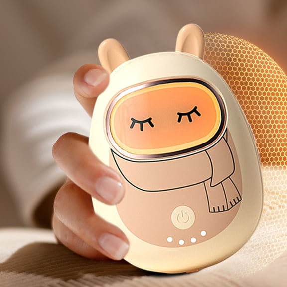 Nkmbld Hand Warmers Rechargeable, Electrics Portable Pocket Reusable Heater Usb Rechargeable Cartoons Hand Warmer, Winter Gifts for Men Women, Yellow