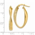 thumbnail image 5 of 14K Yellow Gold 14Ky Oval Twist Hoop Earrings (10 X 4) Made In Italy pre699, 5 of 6
