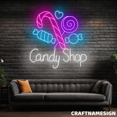 thumbnail image 2 of Craftnamesign Candy Shop Neon Sign, Sweet Shop Wall Decor, Confectionery Store Wall Art, 2 of 5