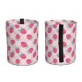 thumbnail image 2 of Wukai Floral Strawberr Print Car Trash Can - Easy to Clean Hanging Garbage Bin - Removable Liner - Leak-Car Garbage Can - Waterproof Trash Can for Car and SUV, 2 of 7