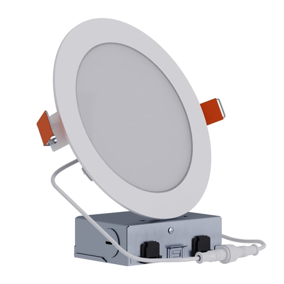HALO HLB 6 in LED Recessed Lighting Canless Dimmable Wet Location Selectable Lumens and Selectable Color 27/30/35/40/5000K Indoor Outdoor Soffit Ceil