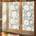 thumbnail image 4 of Window Privacy Film, Magnolia Stained Glass Window Clings Holographic Prism Bathroom Decorative Stickers Home Window Tint Sun Blocking Static Cling Door Covering 16.93" x 39.37 ", 4 of 7
