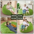 thumbnail image 5 of HARIPUL 7FT Bean Bag Chair with Memory Foam Filled, Large Stuffed Beanbag Chair Soft Sofa with Removeable Dutch Velvet Cover, LIME, 5 of 5