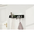 thumbnail image 4 of Better Homes & Gardens 28” Black Shelf with Black Metal Hooks, 4 of 8