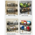 thumbnail image 7 of Gnmfd Wall Mounted Metal Basket for Kitchen Bathroom Storage Sundries Rack, Hanging Toiletries Organizer with Hooks for Countertop Pantry Spice Storage, Seasonal Decorations and Storage, 7 of 7
