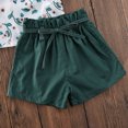 thumbnail image 4 of Kiapeise Toddler Girls Ruffle Sleeveless Print Tops +Elastic Waist Shorts, 4 of 8