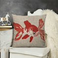 thumbnail image 2 of Red Cap Oranda Goldfish  Decorative Throw Pillow Covers Square Pillow Cover for Sofa Living Room Couch Bed, 2 of 5
