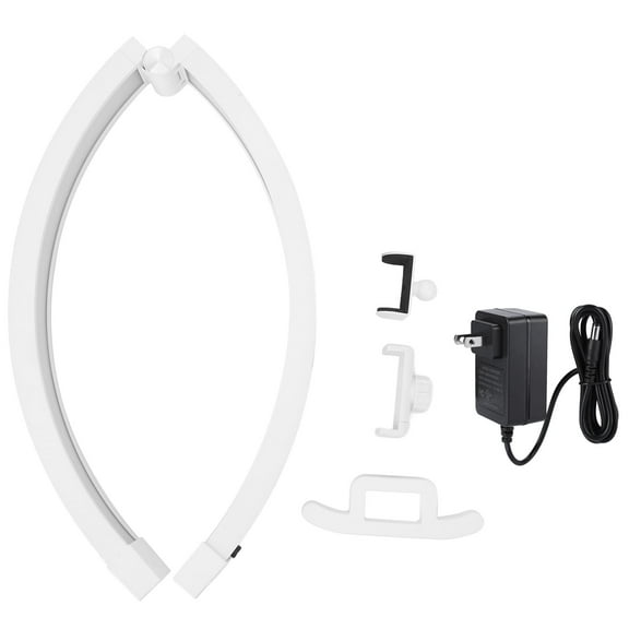 Manicure Desk Lamp, 20W 3200-5600K Foldable 1500LM Touch Panel Control 100-240V Half Moon Table Lamp  For Tattoo