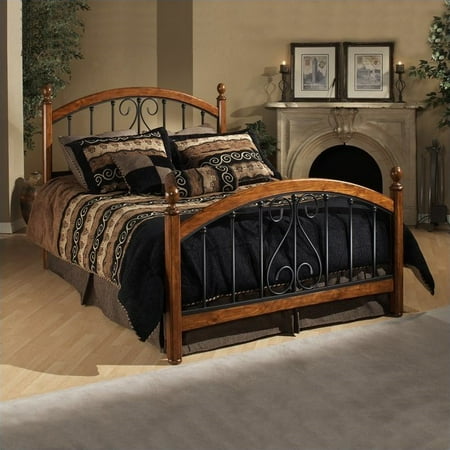Hillsdale Kendall Metal - Hillsdale Burton Way Wood and Metal Poster Bed in Cherry and Black