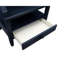 thumbnail image 4 of Maklaine Transitional Midnight Blue Wood Storage 1-drawer Nightstand, 4 of 9