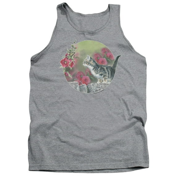 Wild Wings Kitten Flowers Adult Tank Top Athletic Heather