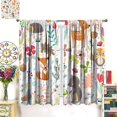 thumbnail image 3 of Kids Animal Curtains Cartoon Woodland Bear Child Nursery Colorful Wildlife Jungle Forest Rod Pocket Curtain Baby Boy Girl Bedroom Decor Living Room Window Drapes Fabric 2 Panels 42x54 Inch, 3 of 6