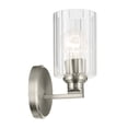 thumbnail image 4 of 55224NIFLU Kichler Lighting Gioe - 1 Light Wall Sconce-9.5 Inch Tall and 5 Inch Wide-Brushed Nickel Finish-Clear Fluted Glass Color, 4 of 5