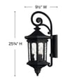 thumbnail image 5 of 1604MB-LL Hinkley Lighting Raley - 3 Light Medium Outdoor Wall Lantern in Traditional Style - 9.5 Inches Wide by 25.75 Inches High-Museum Black, 5 of 5