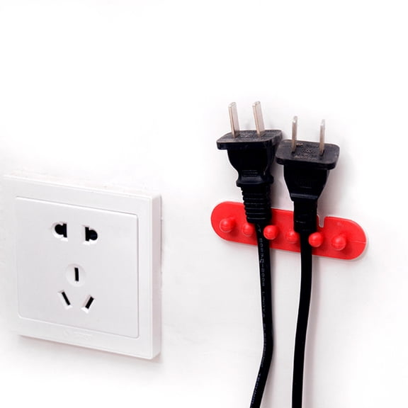 LABSERRON 2-Pack Self-Adhesive Cable Organizers for Computer, Earphone, and Wire Management, Easy to Use and