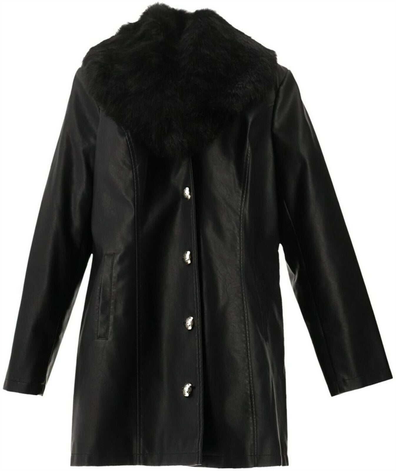 Dennis Basso Dennis Basso Faux Leather Jacket Removable Faux Fur