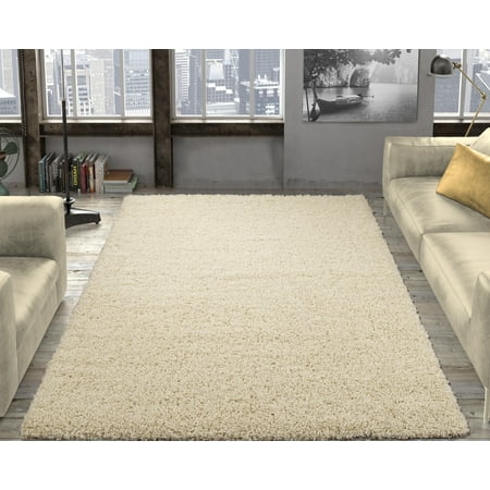 Ottomanson Solid Contemporary Living And Bedroom Soft Shaggy