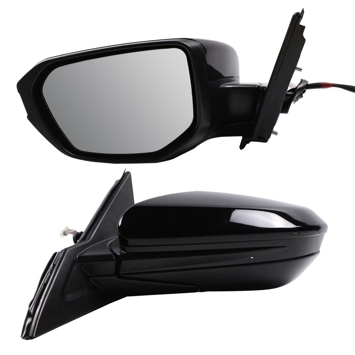 Marretoo Manual Folding Left Driver Side View Mirror for 2016-2023 Honda Civic Power, Black