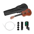 thumbnail image 1 of 21-inch colorful acoustic tenor ukulele set in basswood with carrying bag, uke strap, strings, pick, and tuner, 1 of 8