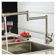 thumbnail image 2 of 304 Stainless Steel Lead-free Folding Kitchen Faucet Mixer 360 Degree Swivel Single Handle Nickel Kitchen Sink Basin Taps, 2 of 10
