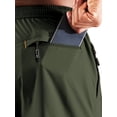 thumbnail image 5 of MIER Men's 7" Inseam Dry Fit Athletic Running Shorts with 3 Zipper Pockets, Army Green, XXL, 5 of 7
