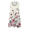 thumbnail image 4 of SMihono Robes Bohèmes d'Été pour Femmes Grande Taille Mode d'Été Robe Imprimée Sans Manches à Enfiler, 4 of 5