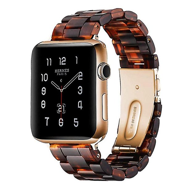 Compatible con Apple Watch Strap42-44mm Series 5/4/3/2/1, accesorio de correa de reloj de repuesto de pulsera de resina delgada