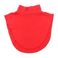 thumbnail image 2 of Faux Col Montant Modal Col Roulé Haut Demi-Blouse Décontracté, Rouge, 2 of 8