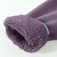thumbnail image 6 of Kids Fall Winter Jackets Hooded Front Zip Print Patchwork Fleece Liner Outwear Thermal Casual Coat With Pockets (14 Years, Purple), 6 of 7